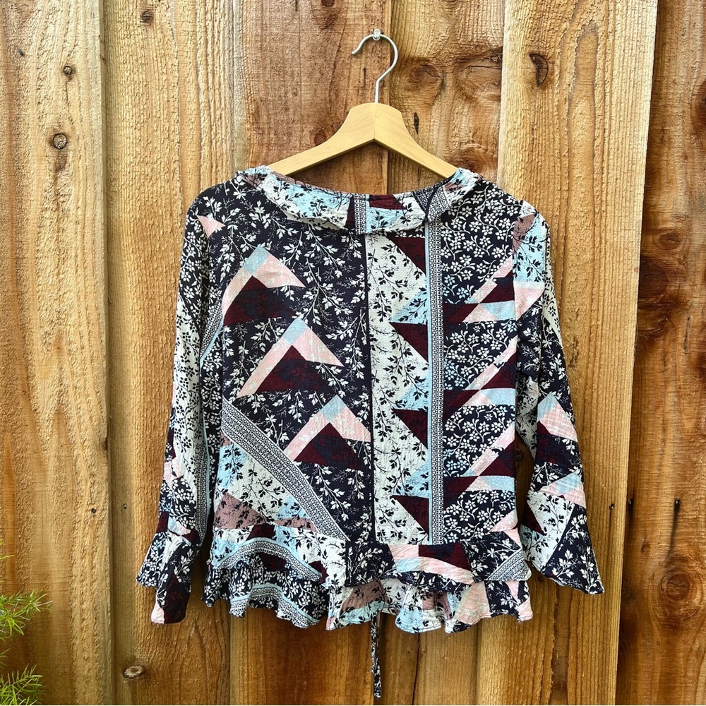 Jessica Simpson Multicolor Patchwork Blouse - Picture 5 of 8